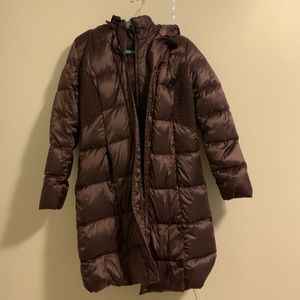 Dark purple puffer coat